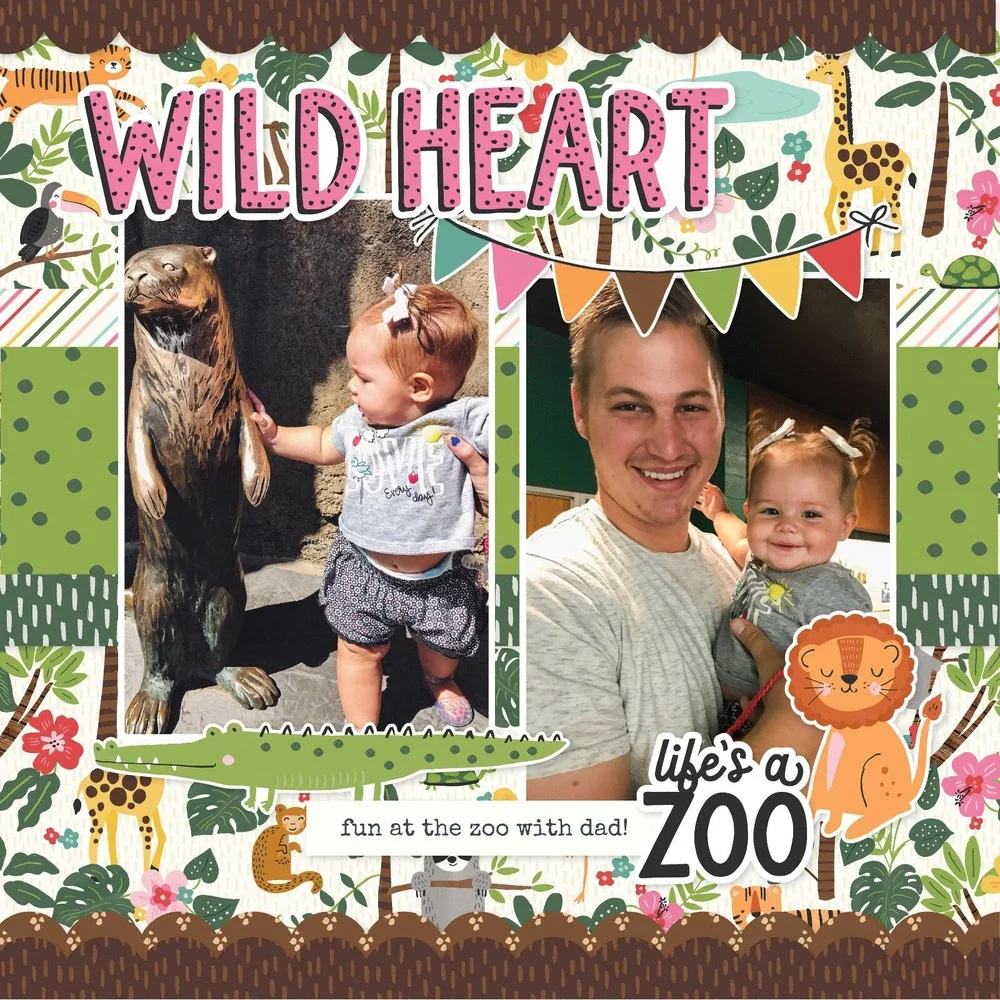 Simple Stories Scrapbook Kit Unisex 12x12 Multicolor NEW Into The Wild 98pc